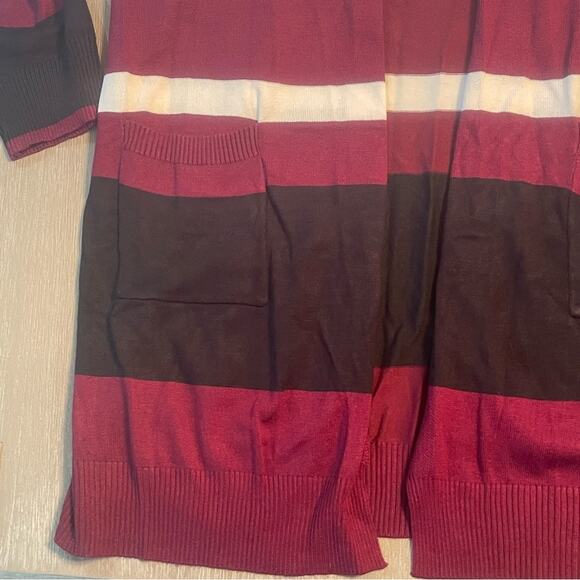 🆕Grace Karin women open front knit striped cardigan sweater lightweight Size XL - Picture 6 of 12